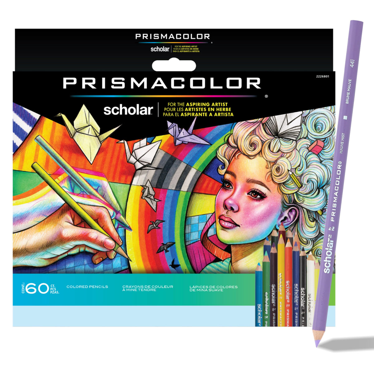 Prismacolor Scholar Colored Pencils, Assorted Colors, 24 Count - Perfect for Sketching, Drawing, Coloring