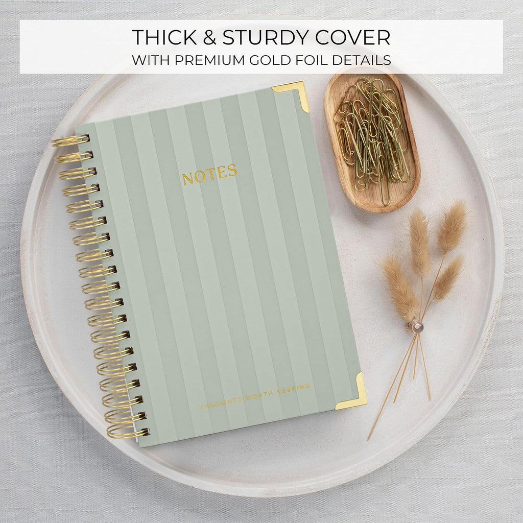 Aesthetic Thick Spiral Notebook With Tabs - Journal For Women Size B5