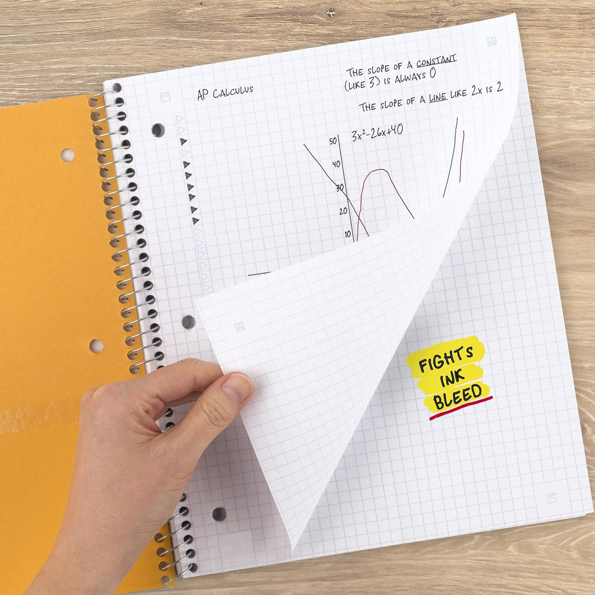 Five Star Spiral Notebook + Study App, 1 Subject, Graph Ruled Paper, 8.5" x 11", 100 Sheets, Assorted Colors, 6 Pack (73549)