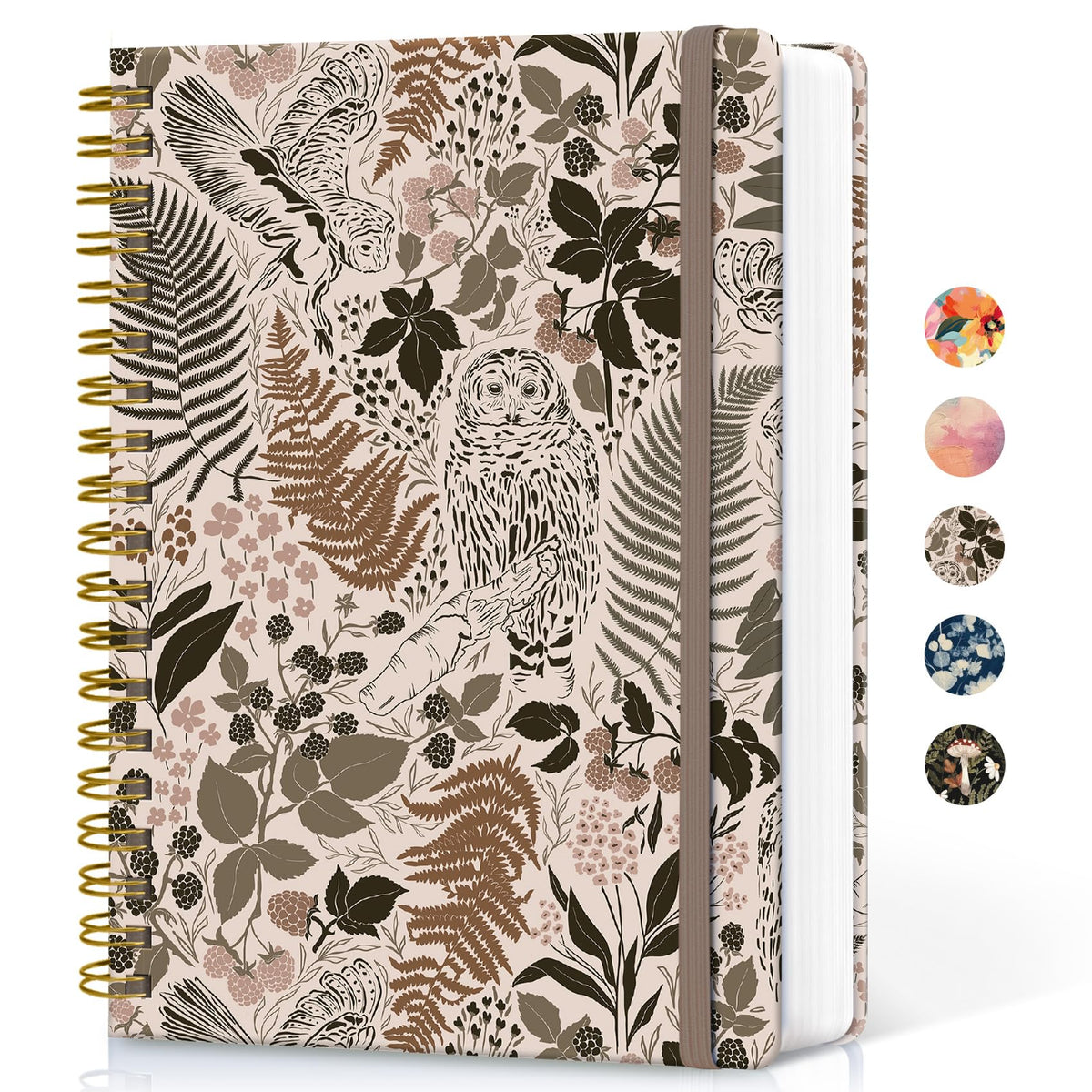 Taja Spiral Notebook for Work Thick Hardcover Lined Journal for Note Taking