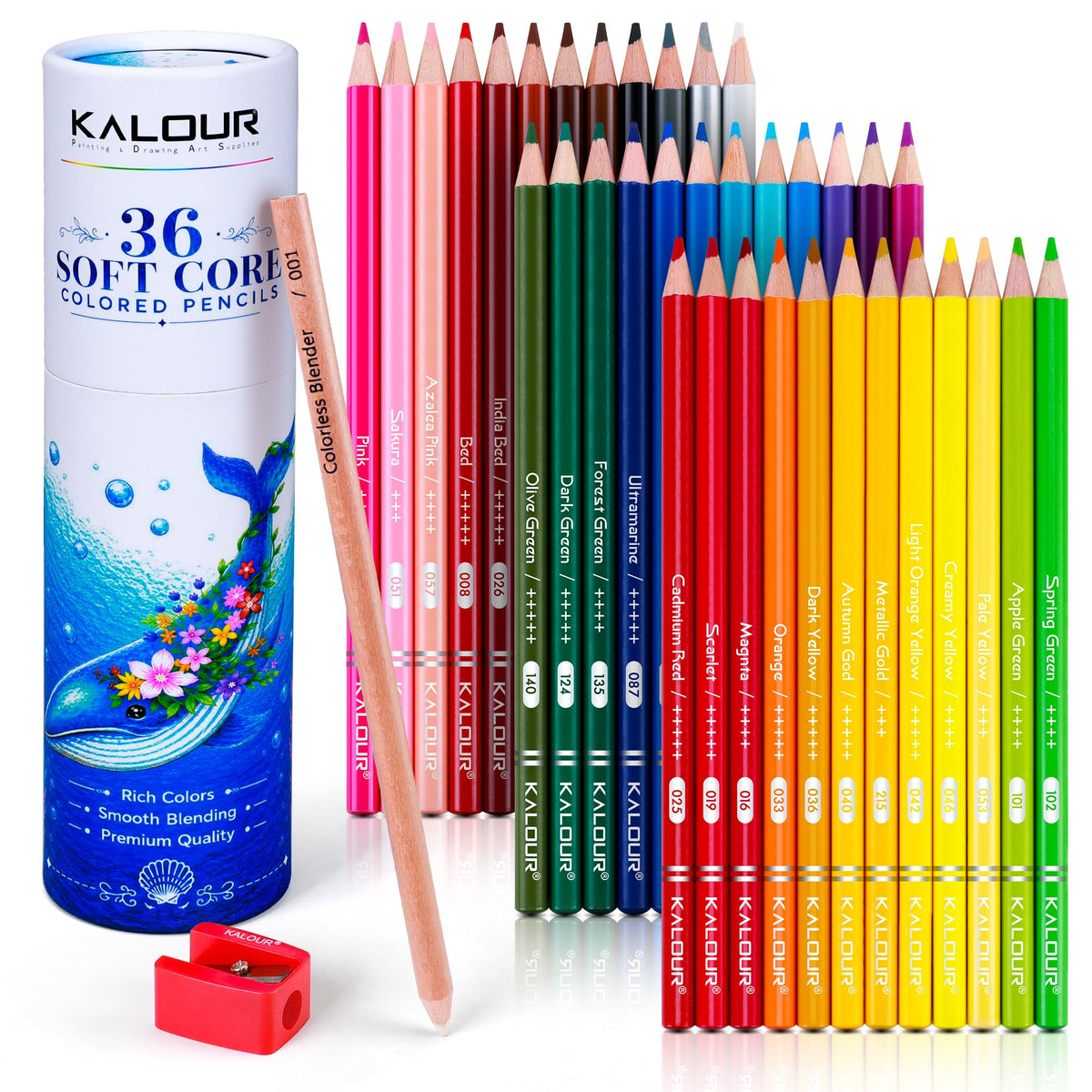 KALOUR 72 Count Colored Pencils for Adult Coloring Books, Soft Core,Ideal for Drawing Blending Shading,Color Pencils Set Gift for Adults Kids Beginners