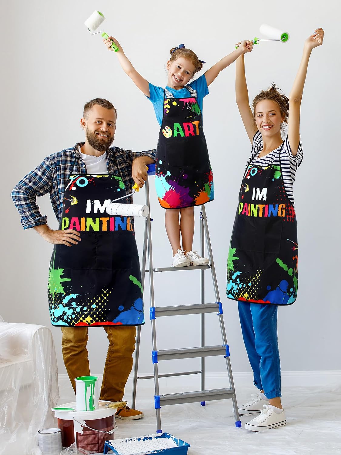 3 Pcs Painting Smock for Adults, Waterproof Art Apron Artist