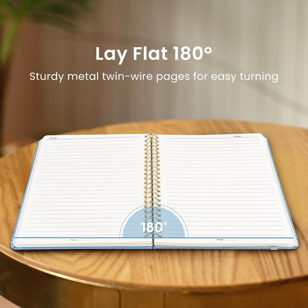 Taja Lined Spiral Notebook for Work, 5.7"x7.9" Spiral Journal College Ruled
