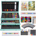 TMOL Art Supplies, 175-Pack Deluxe Art Set Drawing Painting Kit with 2 Drawing Pads, Acrylic Paints, Colored Pencils, Crayons, Art Kit in Wooden Case, Gift for Artist, Adults, Teens and Kids