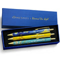 MESMOS 3pc Van Gogh Fancy Pen Set, Nice Cute Luxury Aesthetic Pens for Women Journaling, Pretty Luxury Office Journaling Journal Pens Women