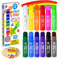 TBC The Best Crafts Paint Sticks for Kids Ages 2-8, 12 Classic Colors