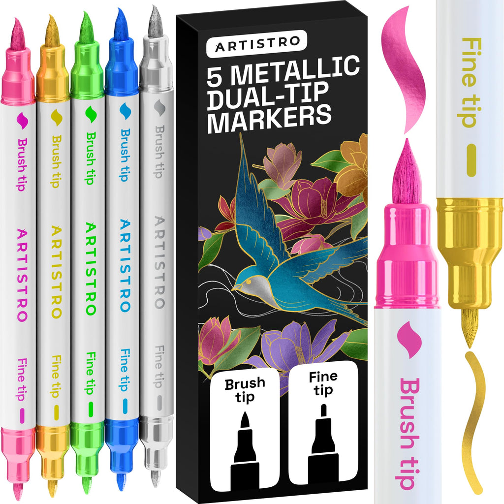 ARTISTRO 24 Skin Tones Dual-Tip Acrylic Paint Marker Pens for Drawing