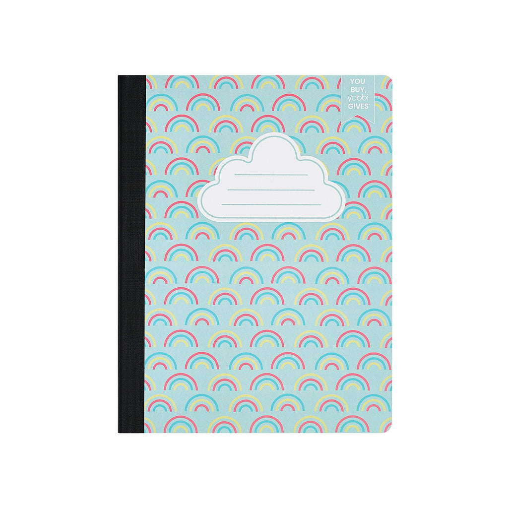 Yoobi College Ruled 3-Subject Notebooks, 3-Pack, 150 Sheets, 8x10.5in