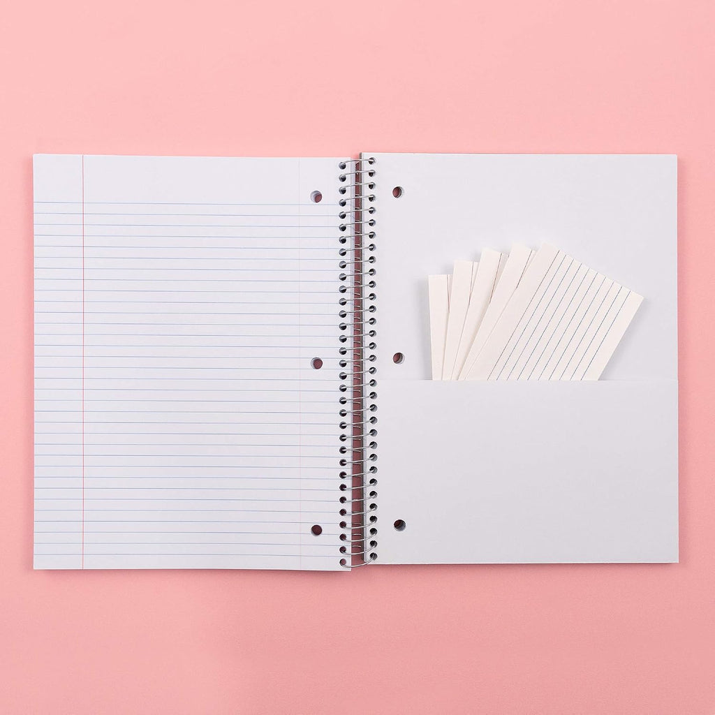 Yoobi College Ruled 3-Subject Notebooks, 3-Pack, 150 Sheets, 8x10.5in