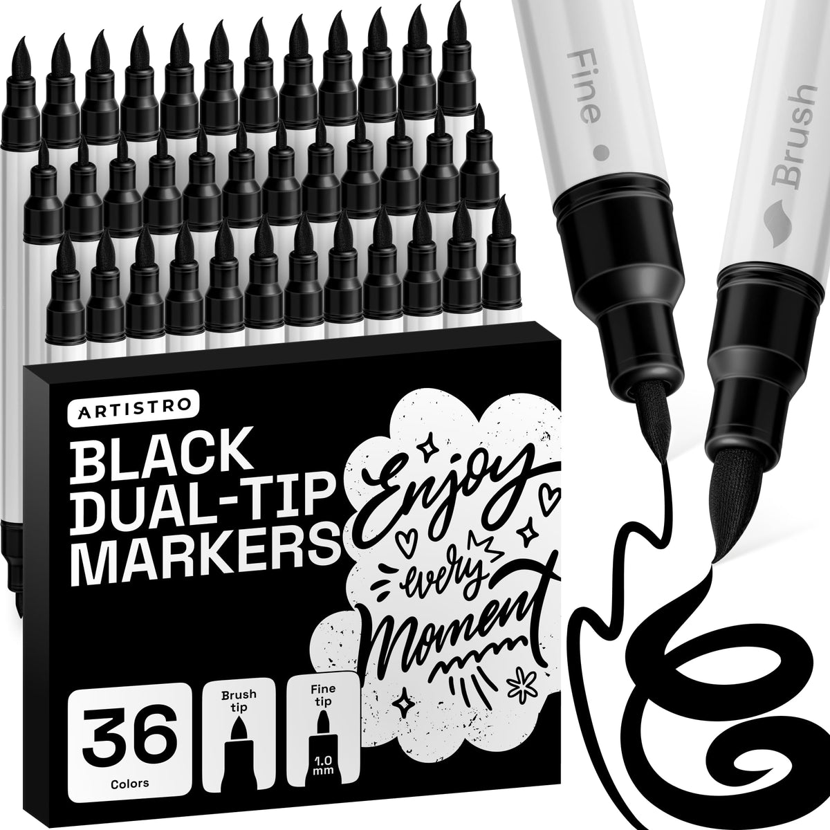 ARTISTRO 24 Skin Tones Dual-Tip Acrylic Paint Marker Pens for Drawing