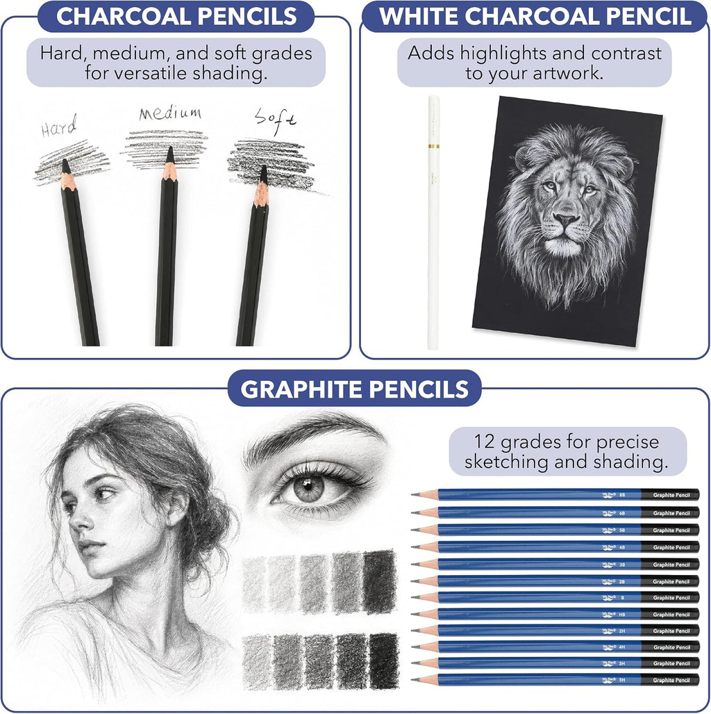 Mr. Pen- Drawing Set Sketching Kit, 81 Pack, Art Supplies with Sketchbook