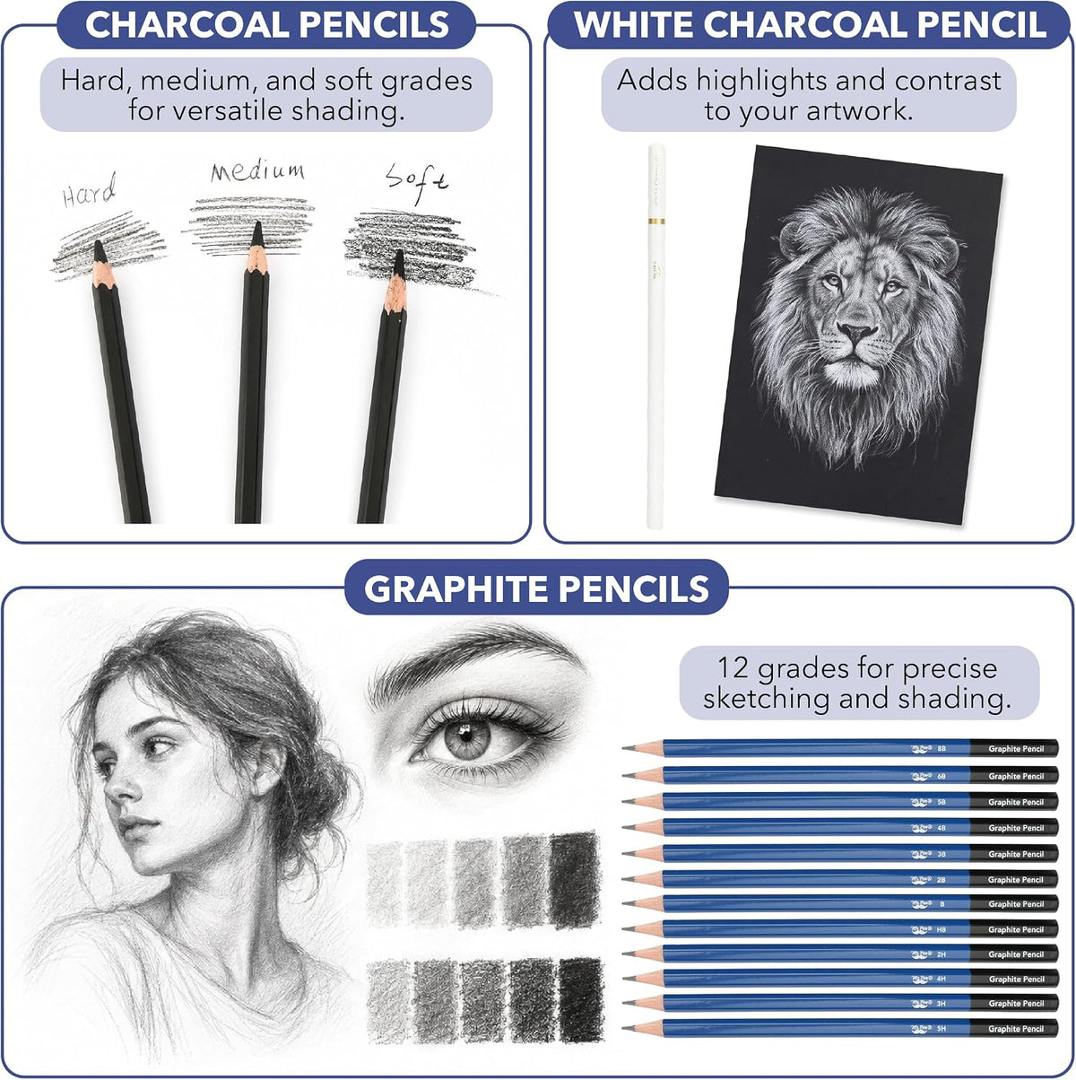 Mr. Pen- Drawing Set Sketching Kit, 81 Pack, Art Supplies with Sketchbook