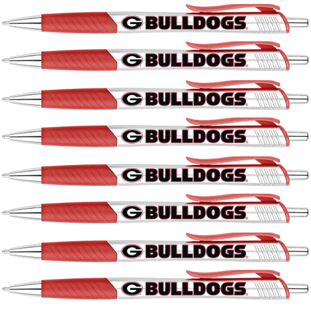 Greeting Pen Georgia Bulldogs Pen, Officially Licensed UGA Gift for Alumni, Students, Dads & Fans, University of Georgia Stocking Stuffer, Office Desk Accessory - Soft Touch Metal Pen 6-Pack 30504