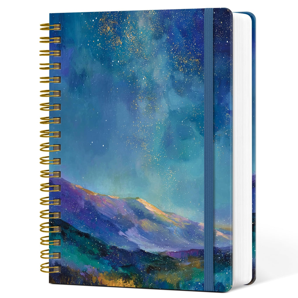 Taja Spiral Notebook for Work Thick Hardcover Lined Journal for Note Taking