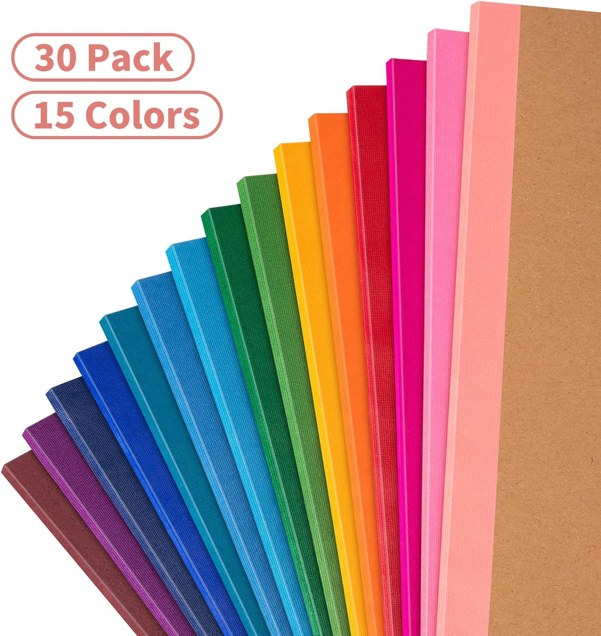 30Pack Lined Notebook Journals Bulk, A5 College Ruled Composition Notebook