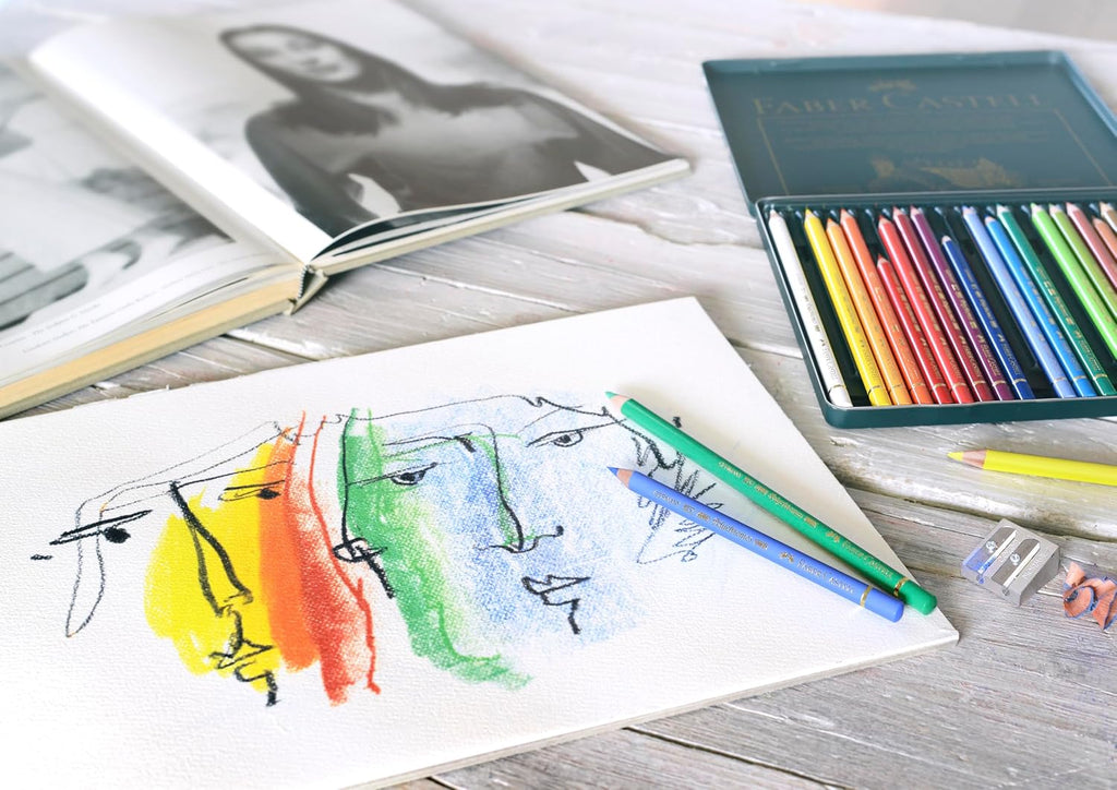 Faber-Castell Polychromos Artists' Color Pencils - Tin of 24 Colors - Premium Quality Artist Pencils