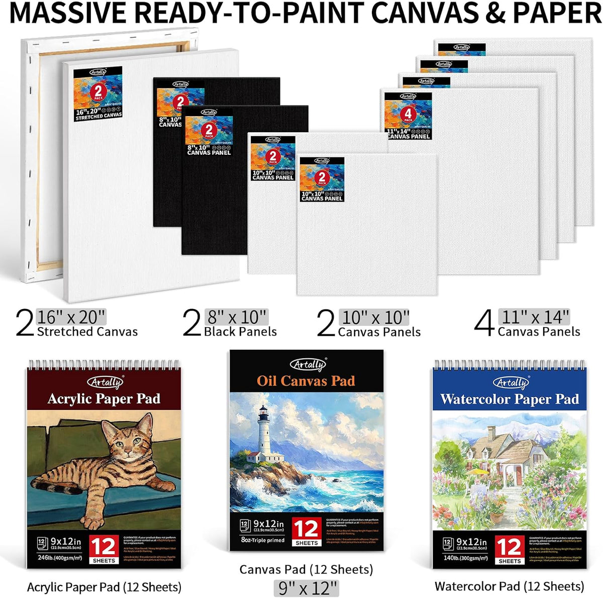 188Pcs All-in-One Art Painting Kit with French Easel, 96 Acrylic, Watercolor & Oil Paint Set, Complete Art Supplies Painting Set for Adults, Artists, Beginners