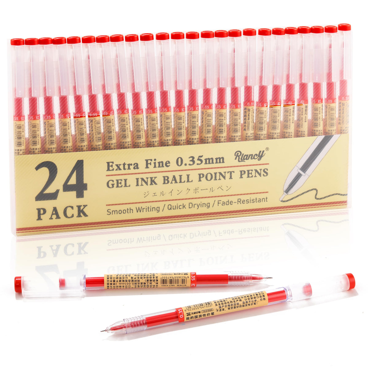 Japanese Style Black Gel Ink Pens, 0.35mm Extra Fine Point Japanese Stationery, No Smudge Quick Drying for Journal Planners Thin Notebook Paper, Office School Supplies, 12 Pack Writing Drawing