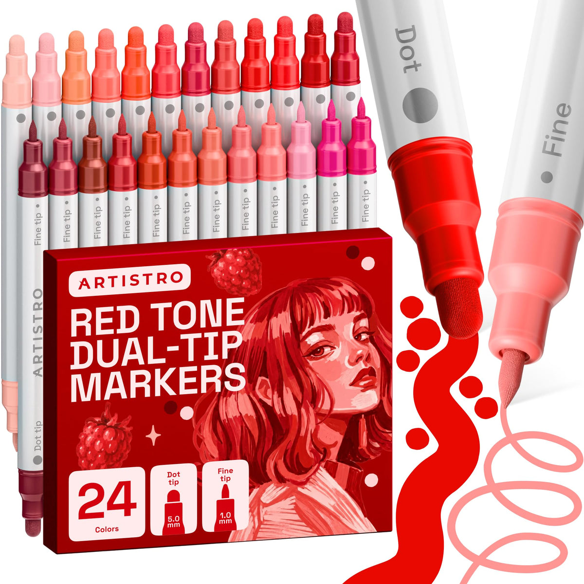 ARTISTRO Dual-Tip Acrylic Paint Marker Pens - Set of 36