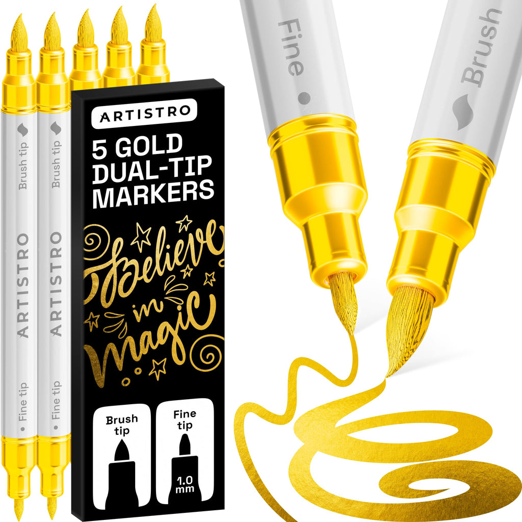 ARTISTRO 24 Skin Tones Dual-Tip Acrylic Paint Marker Pens for Drawing
