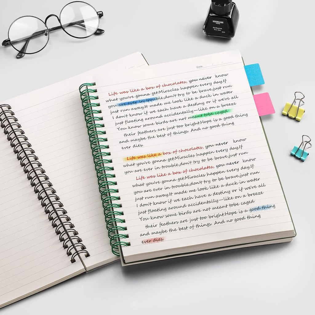 EMSHOI Lined Spiral Journal Notebook, 3 Pack, 480 Pages, B5 (7.4" x 10")