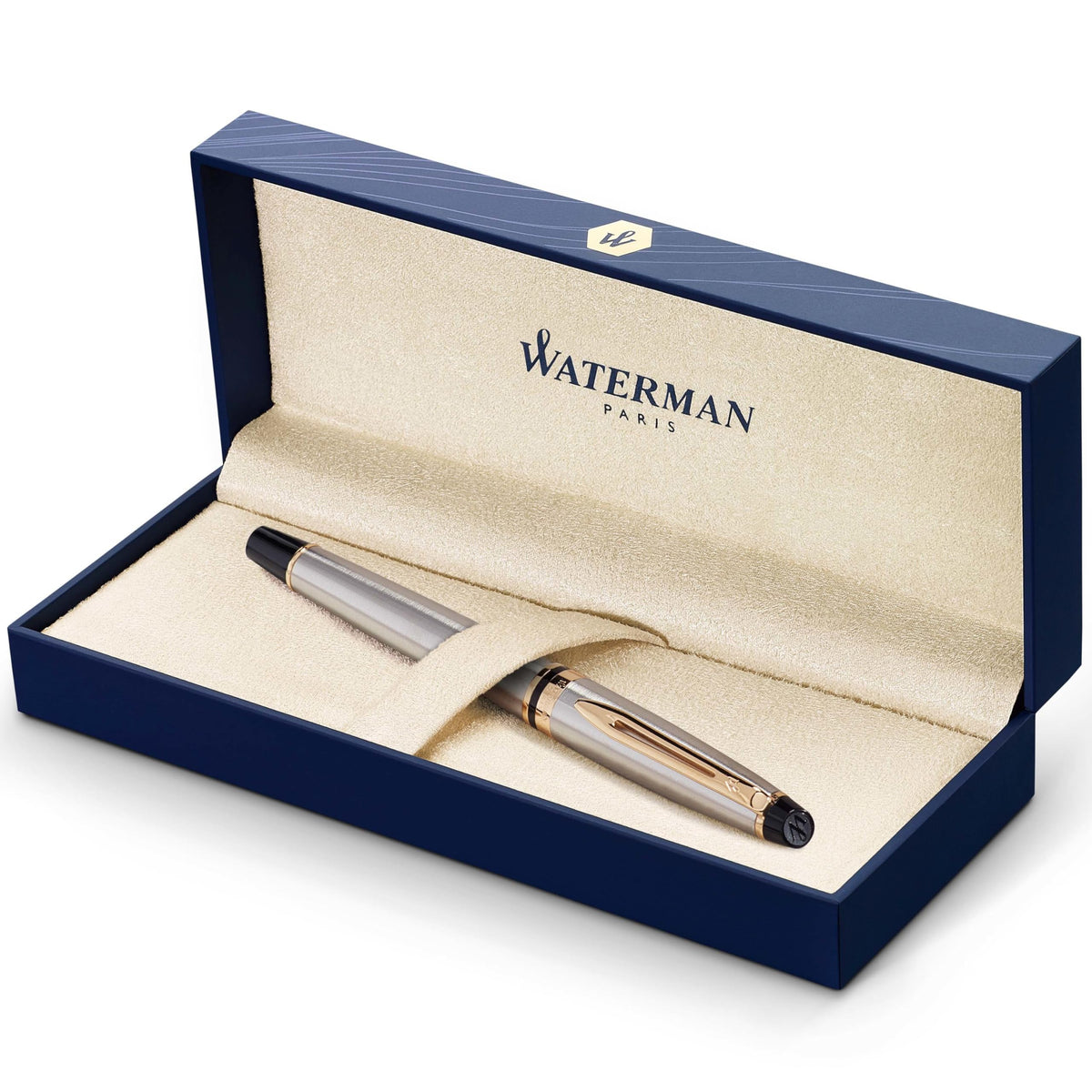 Waterman Expert Rollerball Pen, Gloss Black with 23k Gold Trim, Fine Point, Black Ink, Luxury Pen in Gift Box, Great Gift for Coworker