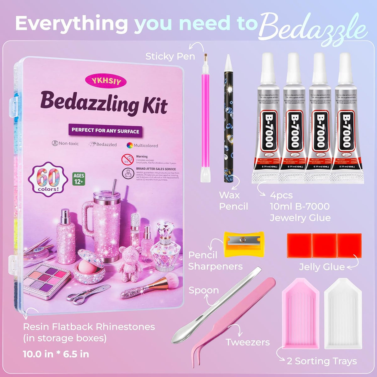 Bedazzling Kit 48000Pcs 60 Colors 3mm Resin Jelly Rhinestones - Diamond Art