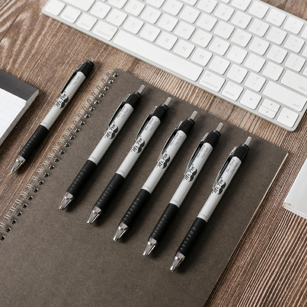 Mr. Pen- Retractable Bible Journaling Pens, 6 Pack, Black Ink
