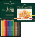 Faber-Castell Polychromos Artists' Color Pencils - Tin of 24 Colors - Premium Quality Artist Pencils